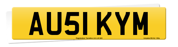 Registration number AU51 KYM